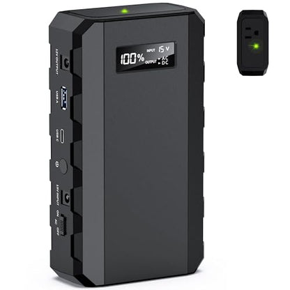 Apowking Portable Power Bank with AC Outlet, 65W Portable Laptop Charger - color: Black