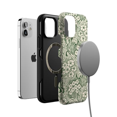 Casely iPhone 12 Mini Case | Mystic Meadow | Green Gardens | Bold Protective Design | Compatible with MagSafe - color: Mystic Meadow | Green Gardens, size: Iphone 12 Mini