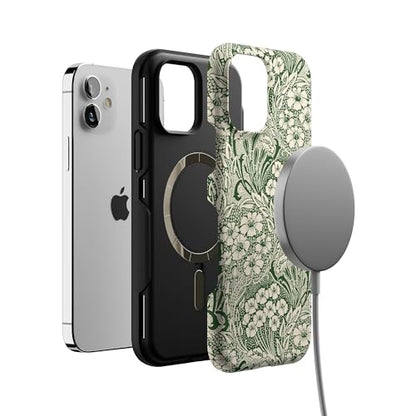 Casely iPhone 12 Mini Case | Mystic Meadow | Green Gardens | Bold Protective Design | Compatible with MagSafe - color: Mystic Meadow | Green Gardens, size: Iphone 12 Mini