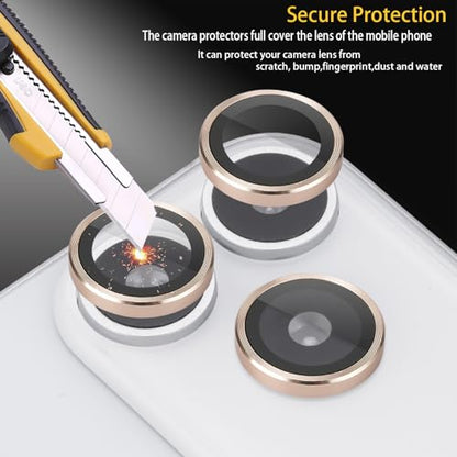 Camera Lens Protector for iPhone 17 Pro/17 Pro Max, Gold - color: Gold
