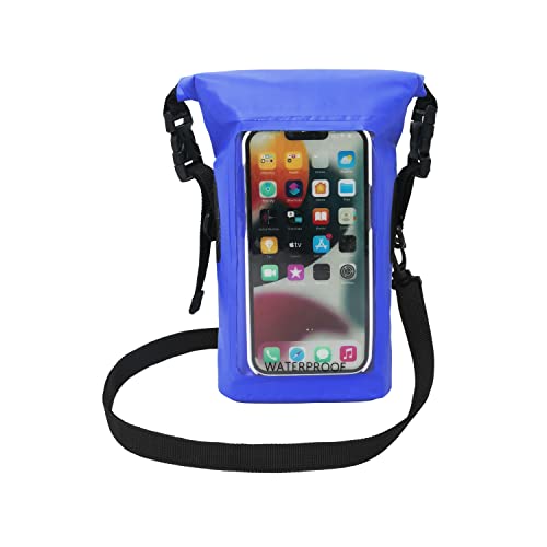 geckobrands Waterproof Phone Tote with 2L Dry Bag and Adjustable Strap – Protect Your Phone and Valuables While on The Go Royal Blue - color: Royal Blue