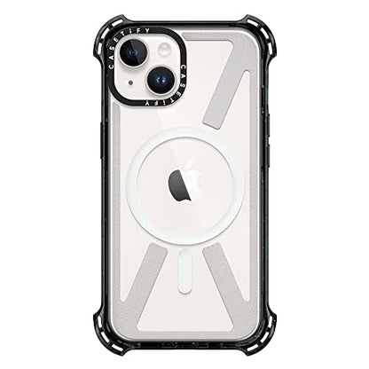 CASETiFY for iPhone 14 Case - Bounce Compatible with MagSafe Clear Black | Shockproof | 21.3 ft. 6x Military Grade Drop Protection | Black - color: Clear Black, size: Iphone 14 (6.1")
