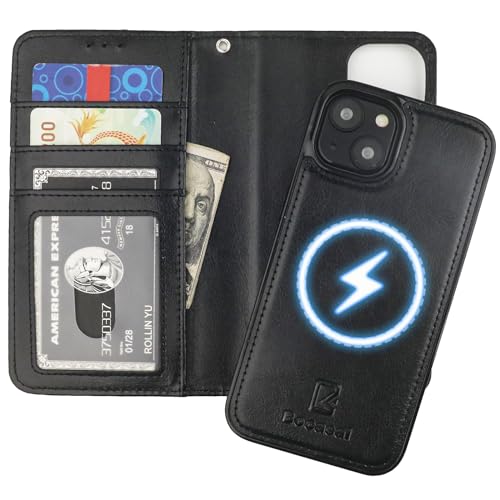 Bocasal for MagSafe Wallet Case Card Holder for iPhone 14, Black - color: Black for MagSafe