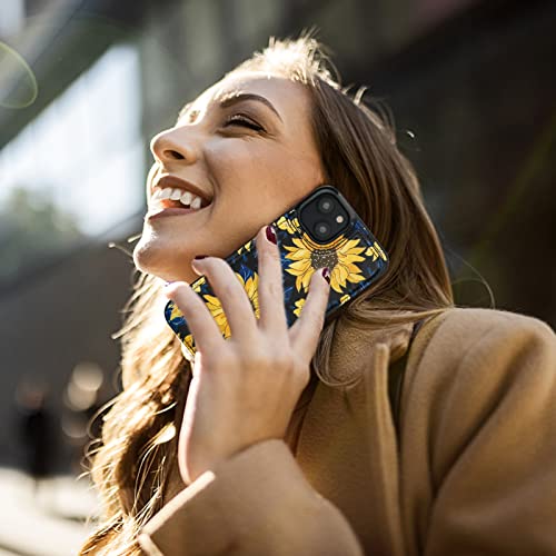 HAOPINSH for iPhone 14 Wallet Case with Card Holder, Blooming Sunflowers Pattern Back Flip Folio PU Leather Kickstand Card Slots Case for Women Girls, Double Magnetic Clasp Shockproof Cover 6.1" - color: Blooming Sunflowers