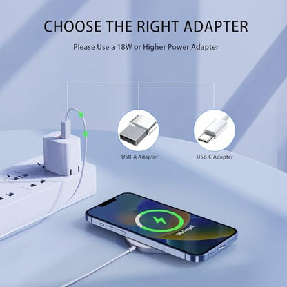for MagSafe Charger, Magnetic Wireless Charging Pad for iPhone 17/17 Pro/17 Pro Max/Air/16 15 14 13 12 Pro Max Plus mini/AirPods 2 3 Pro, Strong Magnet, Aluminum Alloy, USB-C/A Ports(Silver) - color: Silver