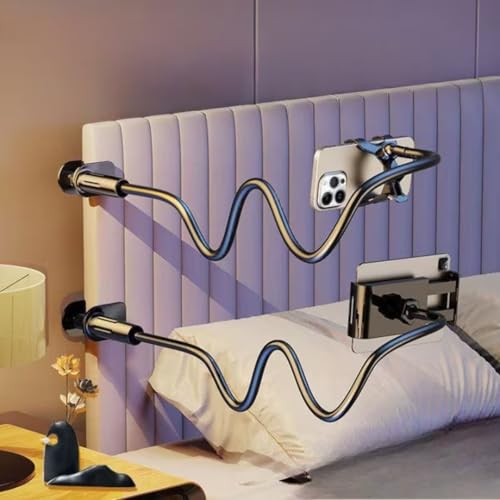 TV Stand with 360° Swivel Wheel, Adjustable Angle Mobile Phone Holder for Bathroom, Bedside, Office, RV - Durable and Space-Saving Design for Home Use