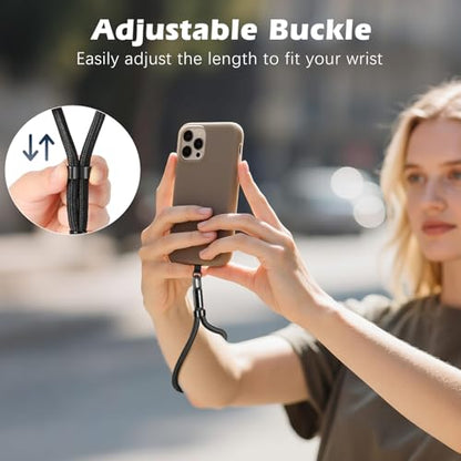 MoKo Phone Wrist Strap Anti-theft, Adjustable Phone Wrist Lanyard - color: Black+black