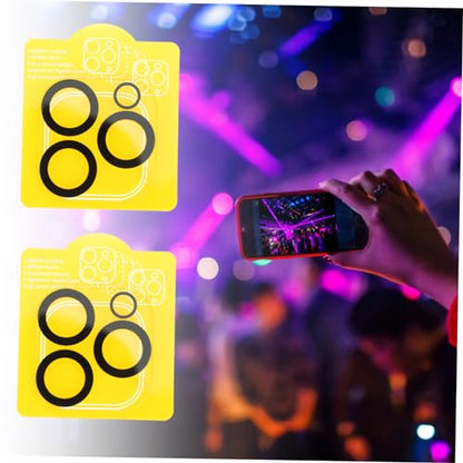 Angoily 5Pcs Scratch Tempered Lens Protectors for Pro High Definition Finger Lens Films with Easy Installation Compatible with Mobile Phone Camera Lens
