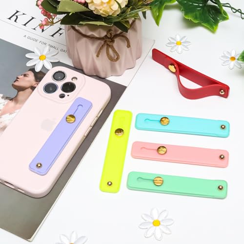6pcs Bright Colors Telescopic Phone Grip Strap