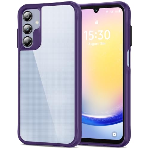 HOOMIL Case for Samsung Galaxy A25, Non-Yellowing, Drop Protection, Anti-Scratch Transparent Hard Back Phone Cover - Purple - color: Purple, size: A25 5G