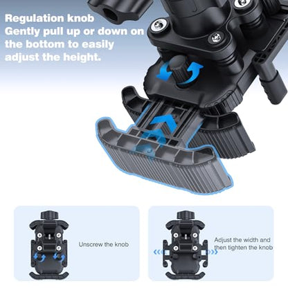 Bike Phone Holder for Handlebar, Motorcycle Phone Mount, Shock Absorbing Anti-Shake Phone Mount for Bike Scooter Motorcycle, Fits iPhone, Samsung, 4.7-7.2 Inch Smartphones