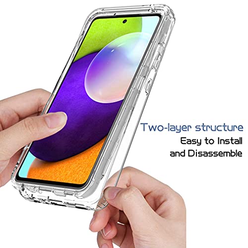 Clear Case Compatible with Galaxy A52 5G/Galaxy A52 4G, Samsung A52 5G Case for Girls Women, Cute Crystal TPU Bumper Shockproof Protective Phone Case Cover for Samsung Galaxy A52 5G (Clear)