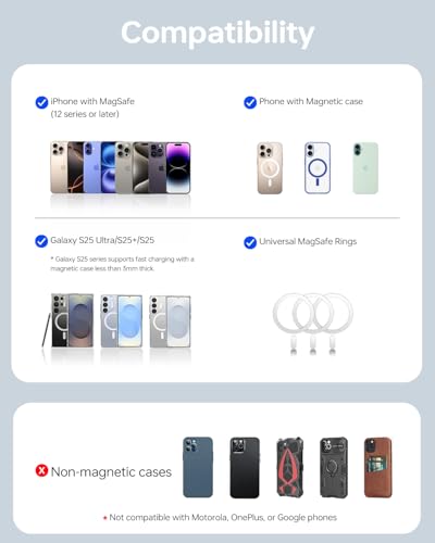 ULiXWH 10,000mAh for MagSafe Power Bank Ultra-Slim Fast Charging for Travel - color: Grey
