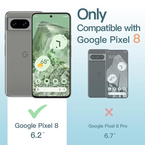 JETech TPU Screen Protector for Google Pixel 8, 2+2 Pack - size: Pixel 8