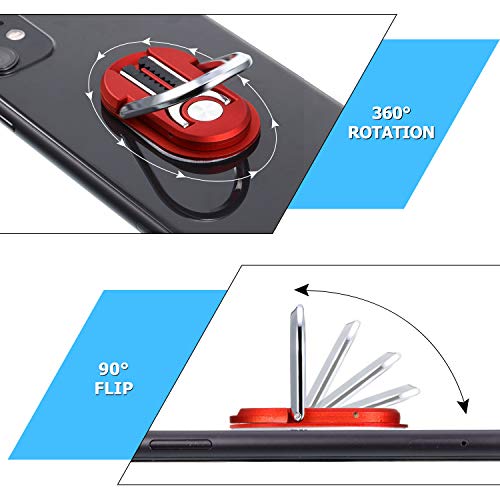 Frienda 6 Pcs 3-in-1 Mobile Phone Holder Car Vent Clip Ring Holder