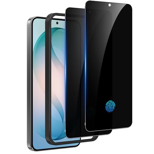 2 Pack for Samsung Galaxy S26 Plus Privacy Screen Protector Glass | Fingerprint Unlocking, 25° Anti Spy Tempered Glass, Full Coverage, Case Friendly, Easy Installation - size: Galaxy S26 Plus