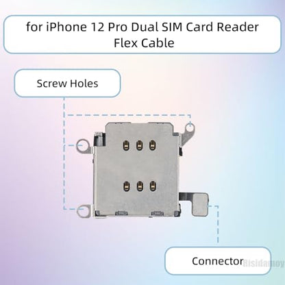 for iPhone 12 Pro Dual SIM Card Reader Flex CableReplacement