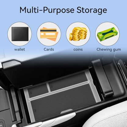 SMABEE Center Console Organizer for ES 350e/350h/500e 2026 Accessories - size: Armrest Storage Box