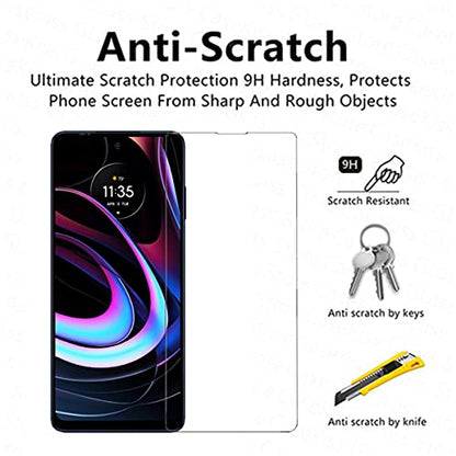 for Moto Edge 2021 Screen Protector Tempered Glass - [2Pack] 9H Hardness Anti-Scratch Protective Film for Moto Edge 2021 (Not for Moto Edge 2020 3D Curved)