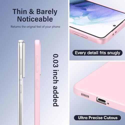 X-level for Samsung Galaxy S21 Plus Case Slim Fit Ultra-Thin Super Soft TPU [Guardian Series] S21 Plus Phone Back Cover Light Protective Matte Finish Coating Shockproof Case for Women Men -Pink - color: Pink