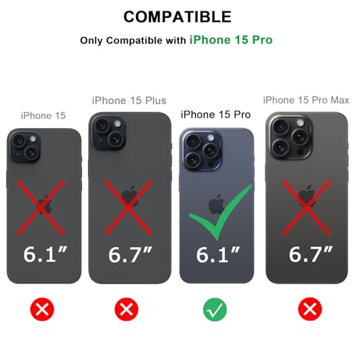 TENDLIN Magnetic Case Compatible with iPhone 15 Pro Case Wood Grain with Carbon Fiber Texture Design Leather Hybrid Slim Cover (Compatible with MagSafe) Hairline - color: Magnetic Hairline, size: iPhone 15 Pro