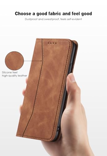 Asuwish Flip Wallet Phone Case for OnePlus Nord N200 5G with Screen Protector Magnetic Closure Folio Cover Credit Card Holder Slot Stand One Plus N 200 G5 1 Plus 200N 1plus One+ 1+ N2005G 2021 Brown - color: Brown