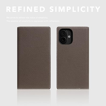 SLG D8 Full Grain Leather Wallet Case for iPhone 16 - [2-in-1] Handcrafted Detachable Diary Style with Magnetic MagSafe Back Cover, Gift Box Included (Etoffe Cream) - color: [D8 Full Grain] Etoffe Cream, size: iPhone 16