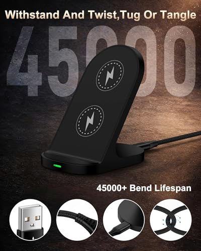 15W Wireless Charger Stand for Samsung Galaxy S26 S25 S24 Ultra S23 Plus
