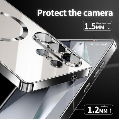 Hurgoer for Samsung Galaxy S26 Case.Soft TPU Electroplated Frame Cover with Clear Back.Drop Tested Protective Full Body Case.Thin Light Slim (Black, S26) - color: Black, size: S26