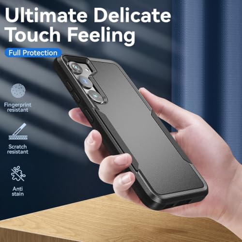 for Samsung Galaxy S23 Case with HD Screen Protector, Dual Layer Military Grade Drop Tested, Heavy Duty Rugged Shockproof Non-Slip Outdoor Protective Cover, Black - color: Black