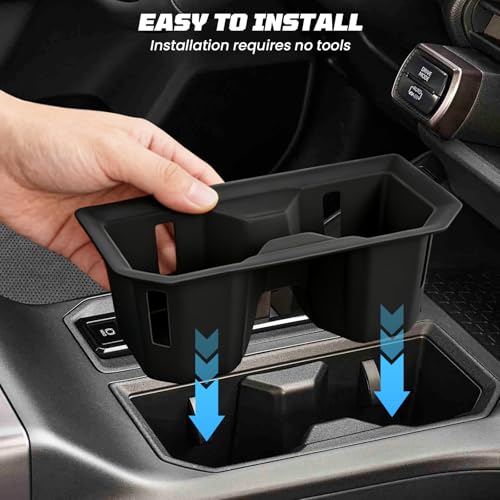Car Cup Holder Insert Compatible with Toyota RAV4 2026 Accessories, Silione Center Console Cup Holder Inserts Non-Slip Anti-Spill Drink Holder Protector
