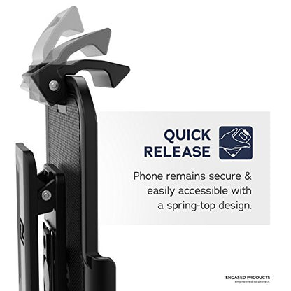 Encased iPhone 11 Belt Clip Case (Thin Armor) Slim Grip Cover with Holster - Black - size: iPhone 11