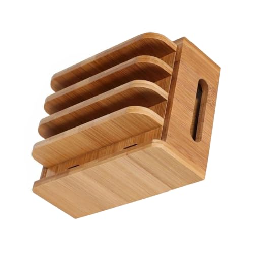 NOLITOY Wooden Charging Station Organizer for Tablet and Earphones