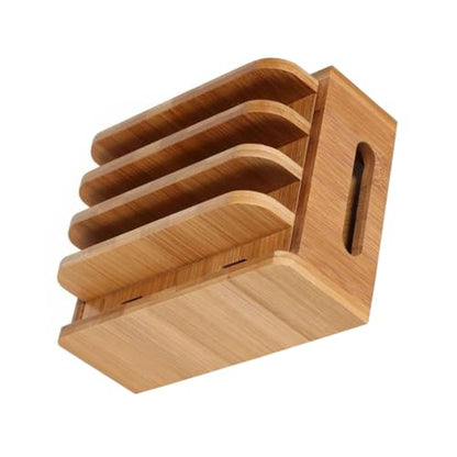 NOLITOY Wooden Charging Station Organizer for Tablet and Earphones
