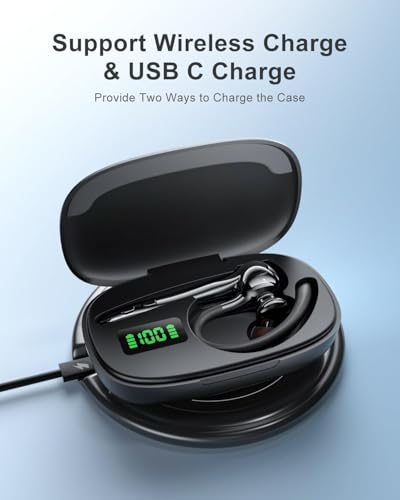 Earbuds Wireless Earpiece Bluetooth Headset Noise Canceling Mic Hands Free
