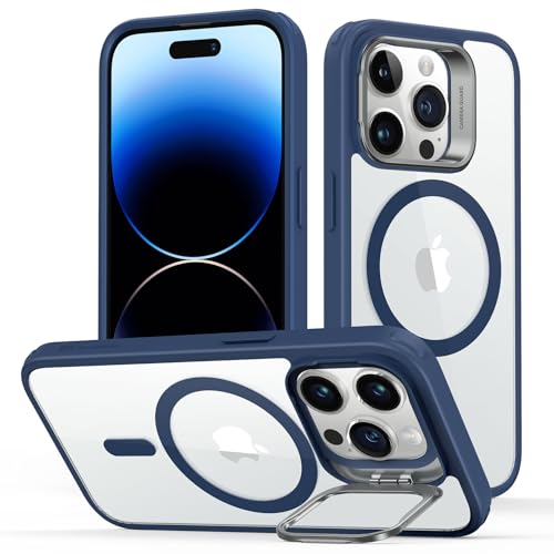 ESR for iPhone 14 Pro Case, Compatible with MagSafe, Built-in Camera Ring Stand, Military-Grade Protection, Magnetic Phone Case for iPhone 14 Pro, Classic Series, Clear Blue - color: Clear Blue, size: iPhone 14 Pro 6.1inch