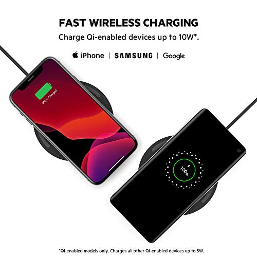Belkin 10W Wireless Charging Pad, Qi Charger for iPhone, Galaxy