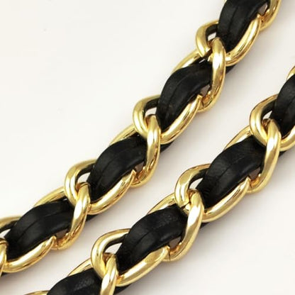 2PCS Cell Phone Chain Crossbody,Phone Lanyard,47.2" Metal Chain with Leather Strap for IPhone Case - color: Black-47inch