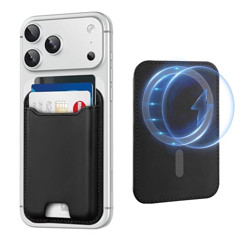 TopMade for MagSafe Wallet, Strongest Magnetic Phone Wallet, 4 Cards Holder - color: Black