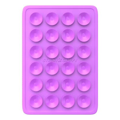 StickyGrippy Suction Phone Case Mount, Sillicon Adhesive Phone Accessory for iPhone and Android, Hands-Free Strong Grip Mirror Shower Phone Holder, Tiktok Videos and Selfies (Purple) - color: Purple