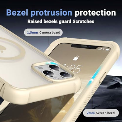 jaroco Magnetic for iPhone 11 Case Heavy Duty Protection Antique White | Compatible with MagSafe,Military Grade Drop Protection,Translucent Matte,Non-Slip,Shockproof 2-Layer Durable Bumper Case - color: Antique White, size: iPhone 11