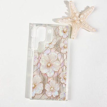 for Samsung Galaxy S24 Ultra Magnetic Case【Compatible with MagSafe】 Aesthetic Oil Painting Stained Glass Flower Design, Slim Fit Hard PC Back Shockproof Cute Clear Phone Cover, Light Pink - color: Light Pink, size: Galaxy S24 Ultra