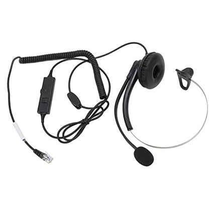 One Ear Wired Headset with Noise Cancelling for Crystal Clear HD Calls in Call Center Office (Crystal Connector) - size: Kristallverbinder
