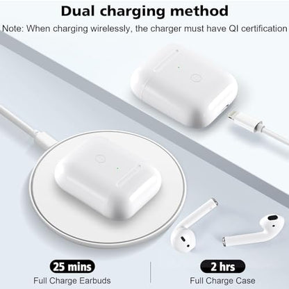 Wireless Charging Case Compatible with AirPod 1 2, Air Pods 1 2 Charger Case Replacement with Bluetooth Pairing Sync Button, No Earbuds,White - color: Air Pod Charging Case