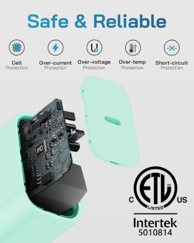 CXX 20W Fast Charger for iPhone 14/13/12 [3-Pack, MFi Certified] - color: Green, size: 6FT