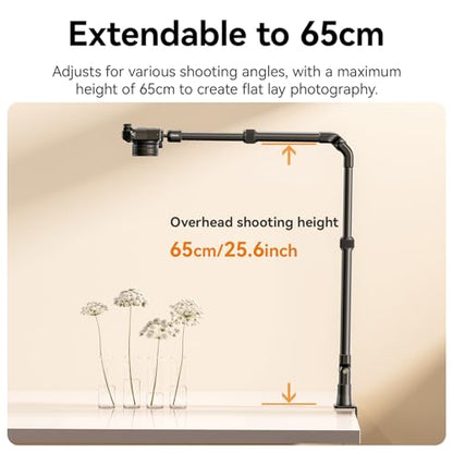 ULANZI ZJ02 Camera Desk Mount Stand Overhead Magic Articulating Arm