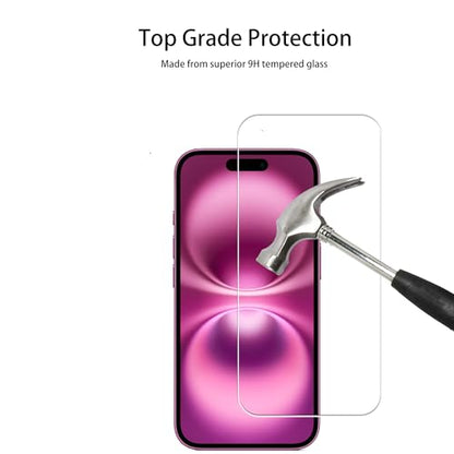 Screen Protector For iPhone 16 Plus Tempered Glass 2-Pack Camera Lens Protector Film 2-Pack With Easy Alignment Tool