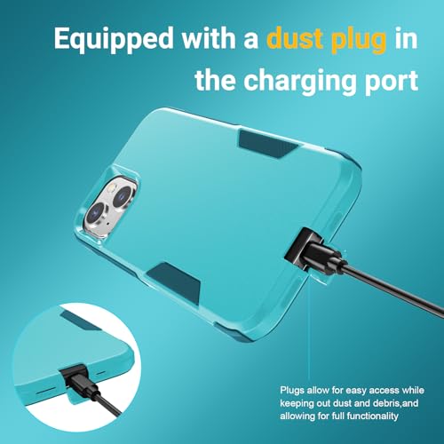 jaroco Magnetic for iPhone 13&14&15 Case Heavy Duty Rugged Dual-Layer Teal - color: Teal, size: iPhone 13&14&15