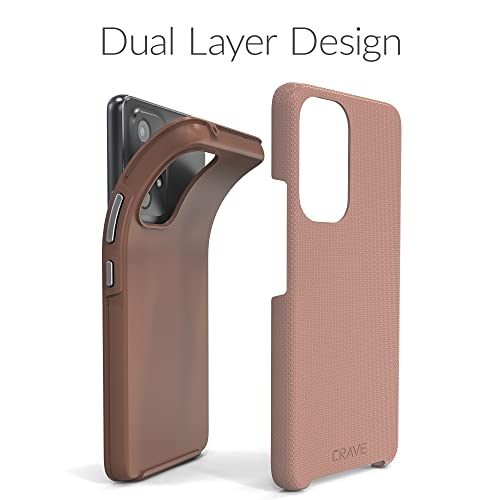 Crave for Samsung Galaxy A53 Case, Shockproof Protection Dual Layer Case for Galaxy A53 5G (6.5 inch) - Blush - color: Blush