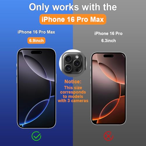 2 Pack for iPhone 16 Pro Max 6.9" Matte Privacy Screen Protector Anti-glare Anti-spy Tempered Glass Film Anti-fingerprint Easy Installation - size: iPhone 16 Pro Max